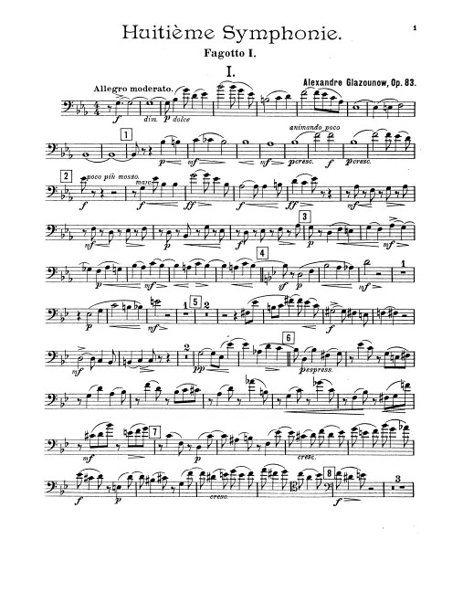 Bassoon 1, 2, Contrabassoon