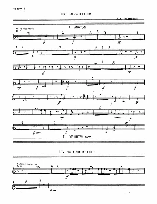 Trumpet 1, 2 (C/D)
