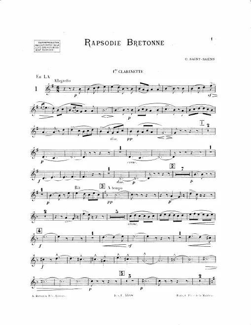 Clarinet 1, 2 (A/B♭)