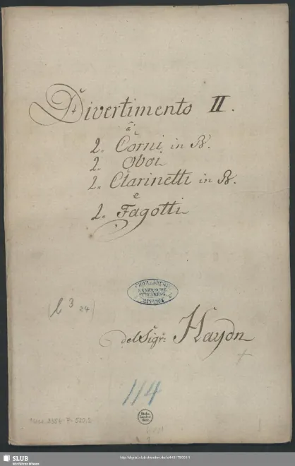 Divertimento in B♭ major, Hob.II:42