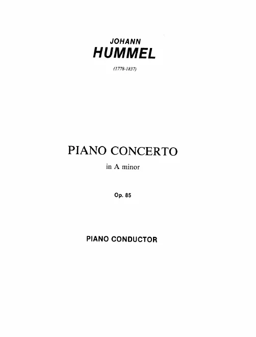 Piano solo (with orchestra cues)