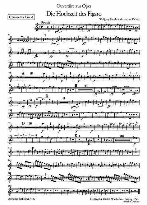 Clarinet 1, 2 (A, B transposed)