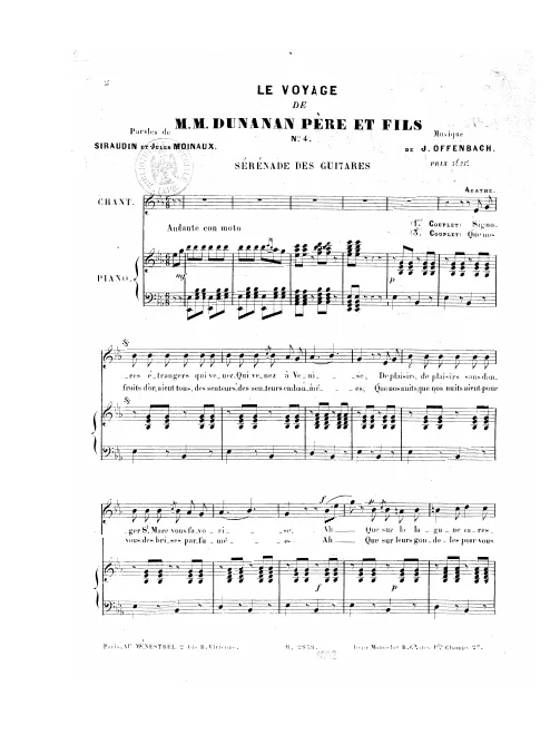 No.4, Sérénade des guitares: "Signores étrangers qui venez" (Act II, No.8)