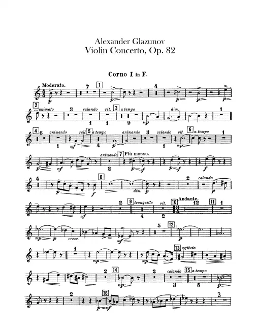 Horn 1, 2, 3, 4 (F)