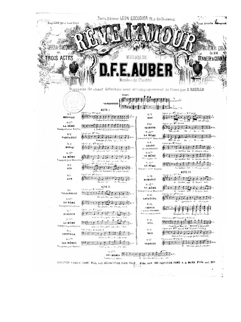 No.3 bis , Ronde: "Ce qu'on voit faire" (Act I, No.3c), D major