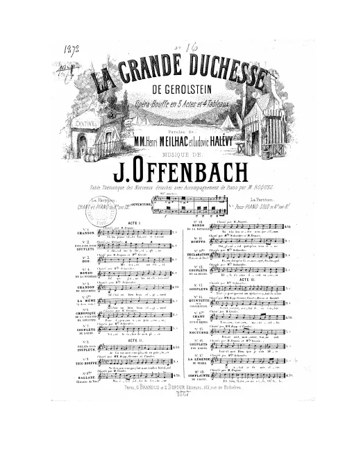 No.16, Couplets des mariés: "Faut-il mon Dieu" (Act III, No.18a)