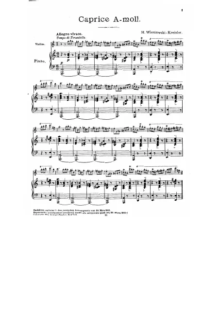 18. Wieniawski: Caprice in A minor