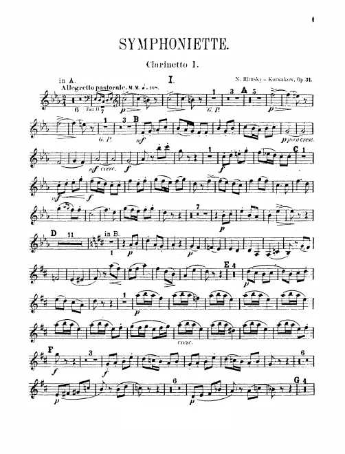 Clarinet 1, 2 (A/B♭)