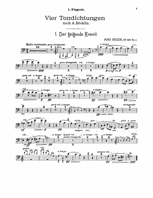 Bassoon 1, 2, Contrabassoon