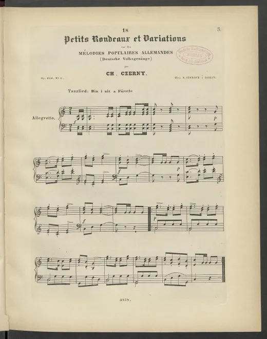 11. Tanzlied, Bin i net a Fürstle