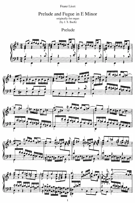 5. Prelude and Fugue in E minor, BWV 548 (S.462/5)