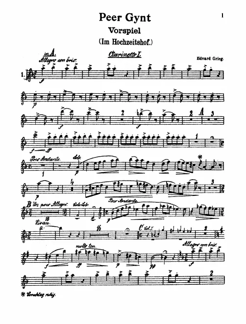 Clarinet 1 (A, B♭)