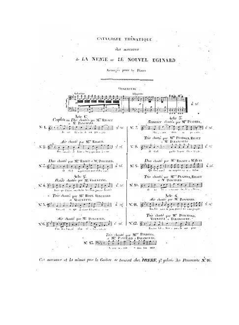 No.9, Duo: "Que dites vous" (Act III, No.10)
