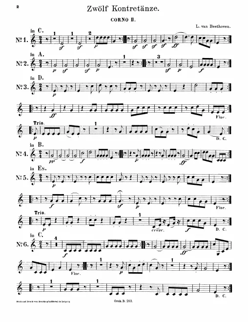 Horn 2 (G, E♭, D, C, B♭, A)