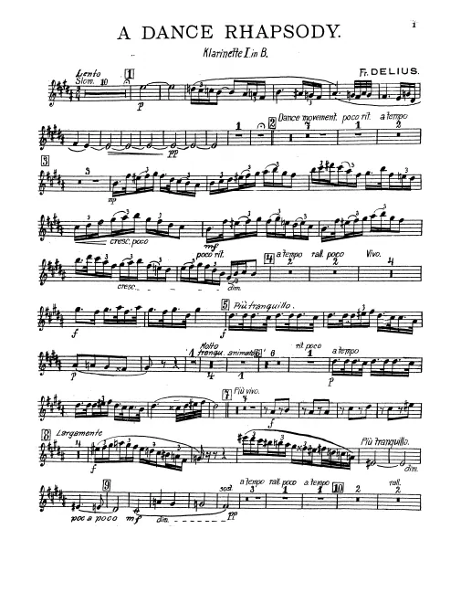Clarinet 1, 2, 3, Bass Clarinet (B)