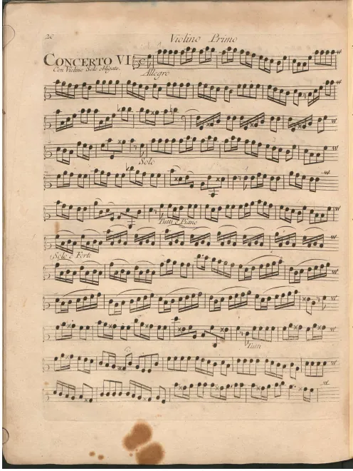 Violins I (solo and ripieno)