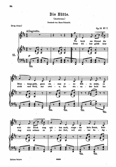 Complete Score (low key; D major)