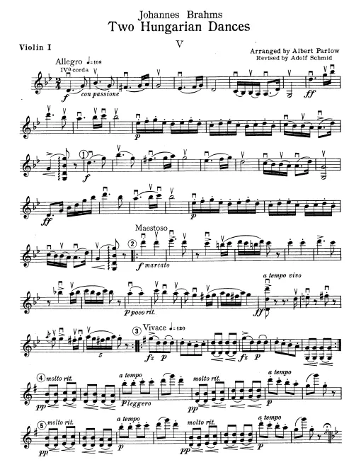 Violins I, II