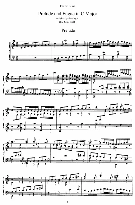 4. Prelude and Fugue in C major, BWV 547 (S.462/4)