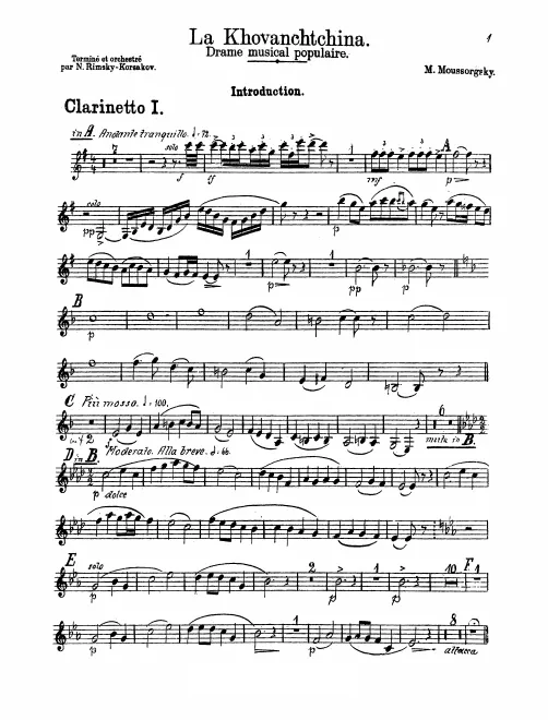 Clarinet 1 (A/B♭)