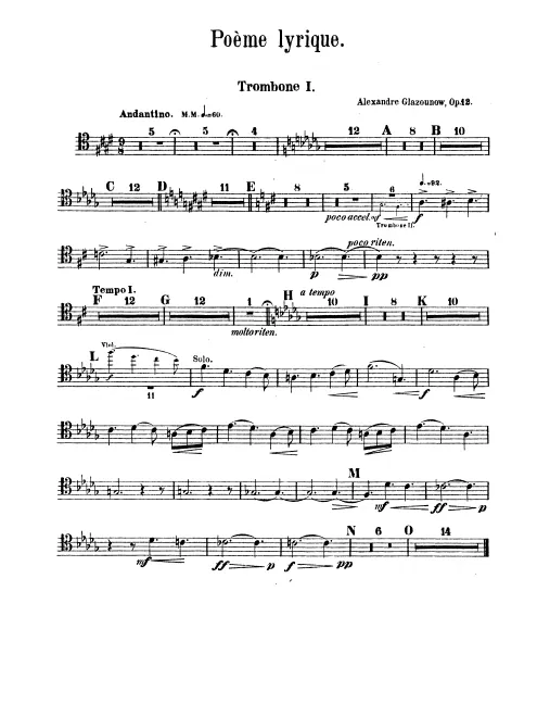 Trombone 1, 2, 3, Tuba