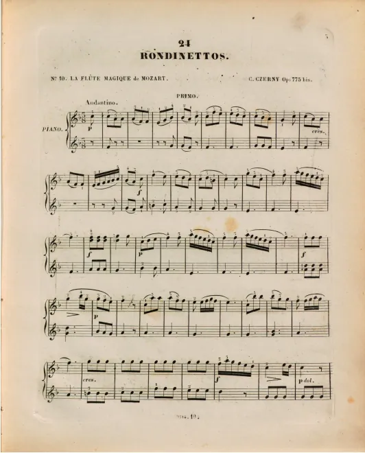 10. La Flûte Magique de Mozart (pp.2 & 5 missing)