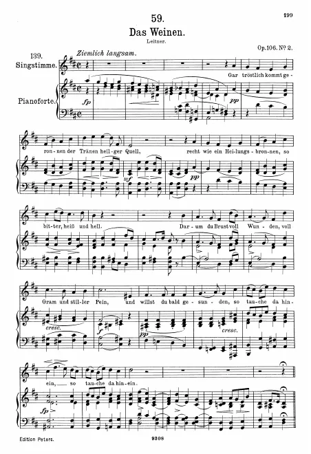 Complete Score (Original / High Voice, D major)