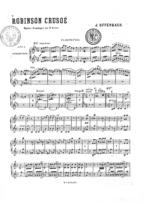 Clarinet 1/2 (B♭/A/C, 2nd doubles Bass Clarinet in B♭)