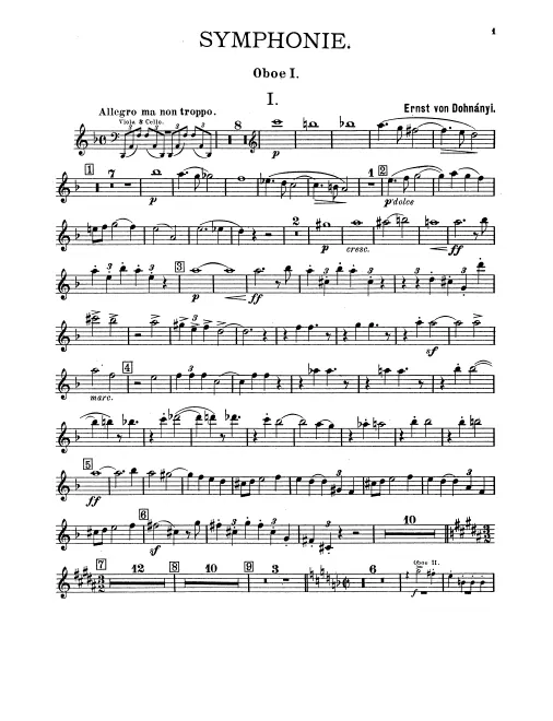 Oboe 1, 2, English Horn