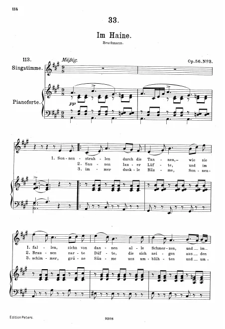 Complete Score (Original / High voice, A major)
