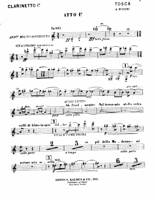 Clarinet 1 (B♭, A)