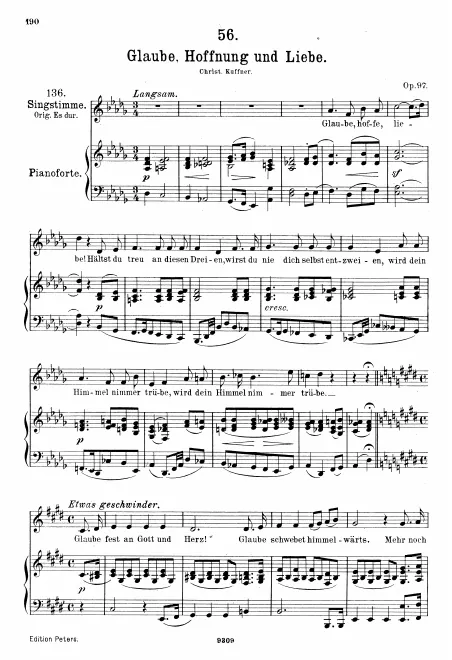Complete Score (Medium Voice, transposed to D♭ major)
