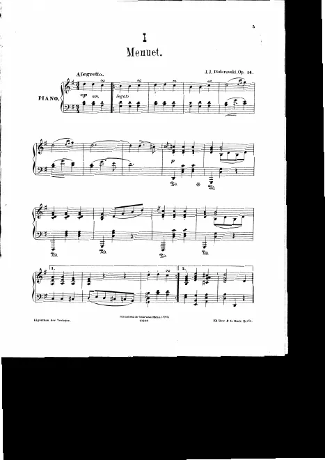 1. Menuet célèbre