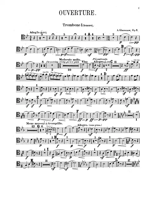 Trombone 1, 2, 3, Tuba