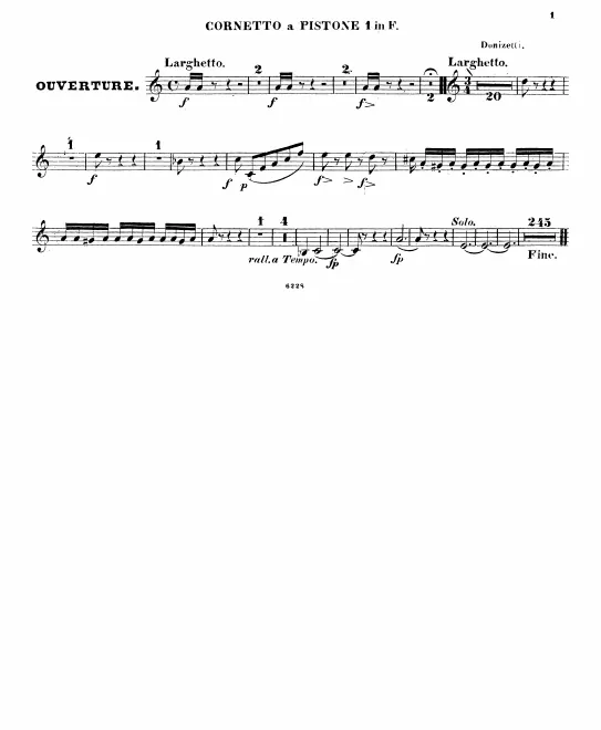 Cornet 1, 2 (F)