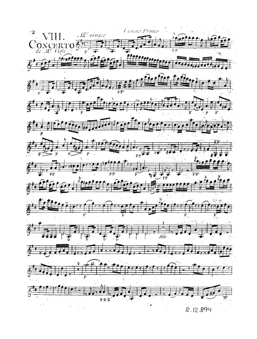 Violins I (incomplete)