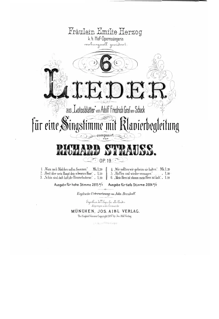 5. Hoffen und wieder verzagen (low Voice, E major)