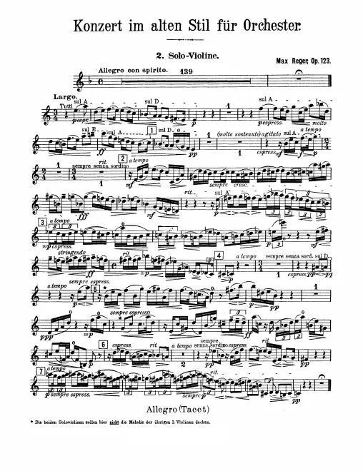 Violins II, (also Violin Solo II)