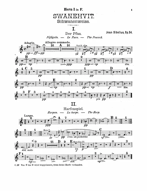 Horn 1, 2, 3, 4 (F)