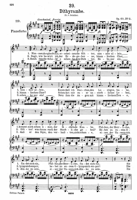 Complete Score (Original / High voice, A major)