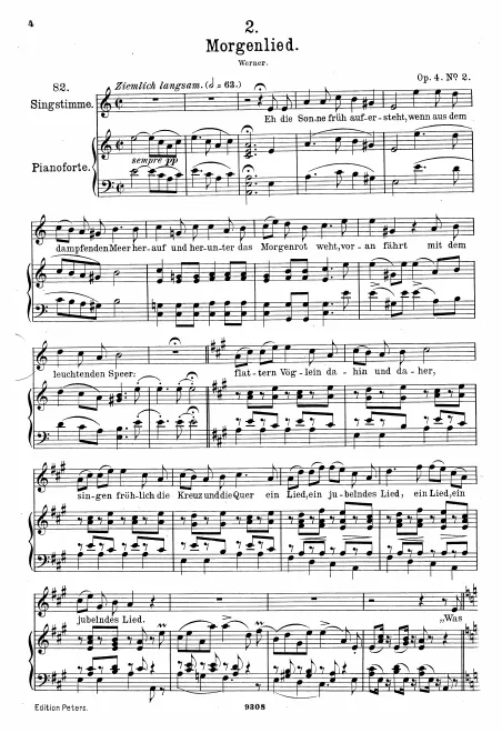 Complete Score (Original / High voice, A major)
