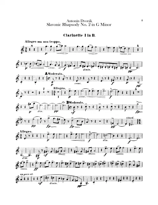 Clarinet 1, 2 (B♭)