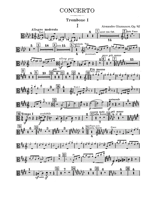 Trombone 1, 2, 3, Tuba