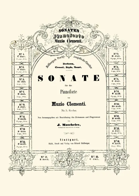 Sonata No.4 in E♭ major (monochrome)