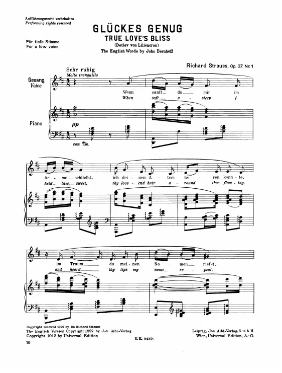 Complete Score (Low Voice, transposed to D major)