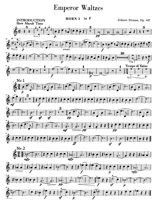 Horn 1, 2, 3, 4 (F)