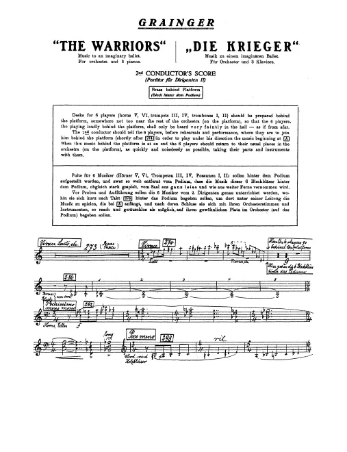 2nd Conductor Score (For Brass behind Platform)