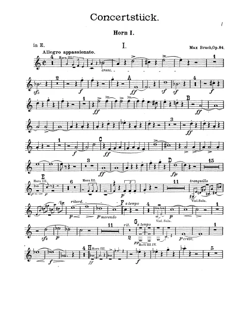 Horn 1, 2, 3, 4 (E)