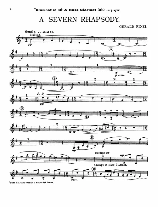 Clarinet/Bass Clarinet (B♭)