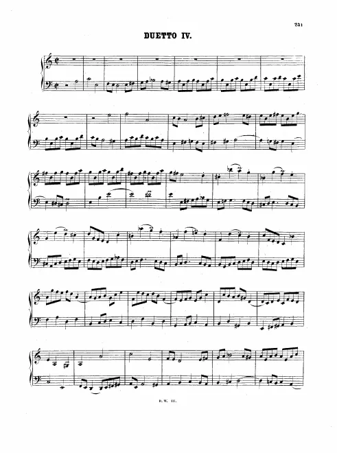 4. Duetto in A minor, BWV 805